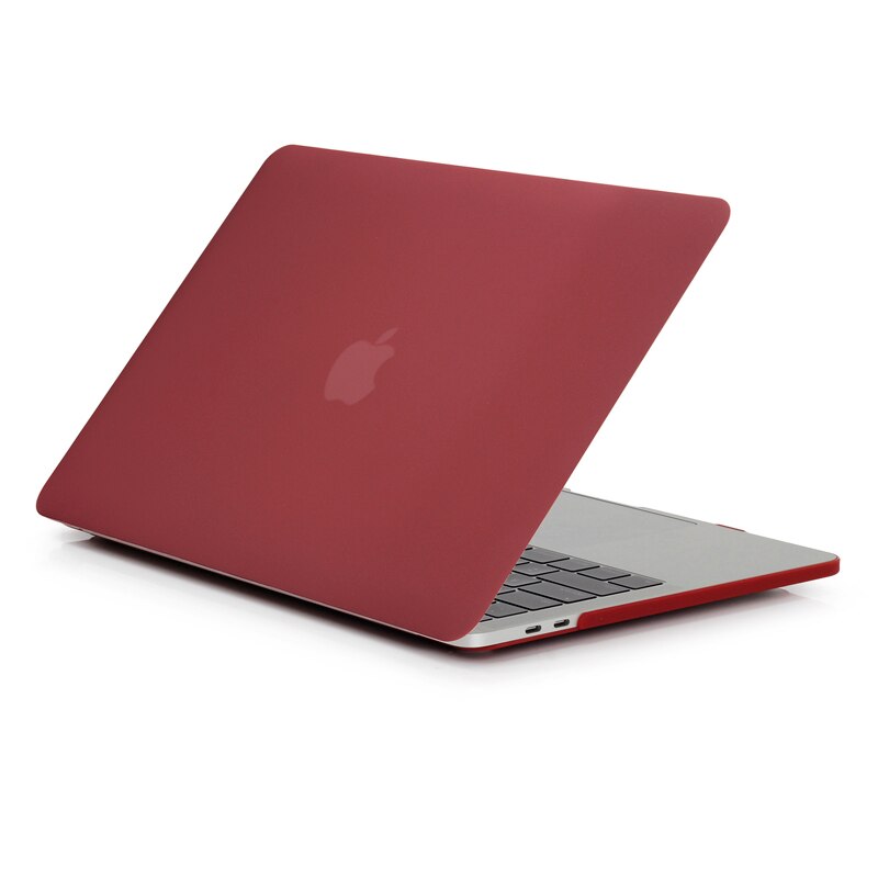 Coque de protection pour Macbook Pro 13 avec barre tactile, coque A1706, A1989, A2159, A2289, A2251, A1708: Vin rouge