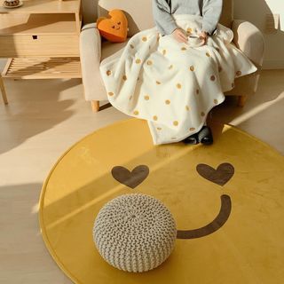 Ins Leuke Tapijt Kind Slaapkamer Decor Gele Smiley Rug Antislip Vloer Pad Thuis Fotografie Kussen Kids Play Mat alfombra Tapis