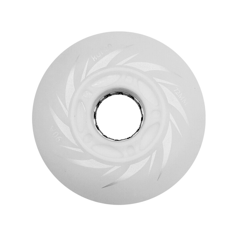 Kufun inline/rollschuh 4 räder FÜHRTE räder inline Schlittschuh glänzend licht 90A 72mm 76mm 80mm keine Lagerbier: Weiß 72mm