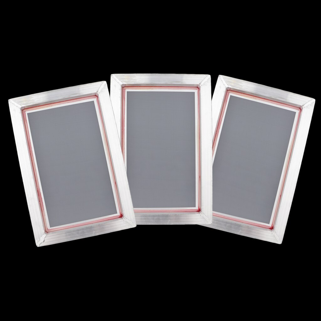 3pcs Screen Print Frame Aluminum Polyester For Printed 20x30cm 77/90/120T