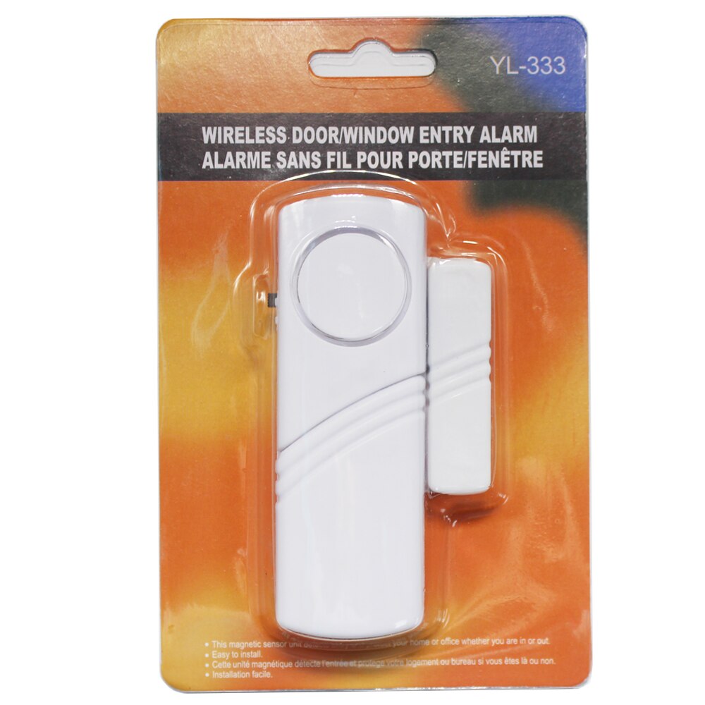 Door Window Sensor Wireless Burglar Alarm with Magnetic Sensor Home Safety Wireless Longer System Security Device White