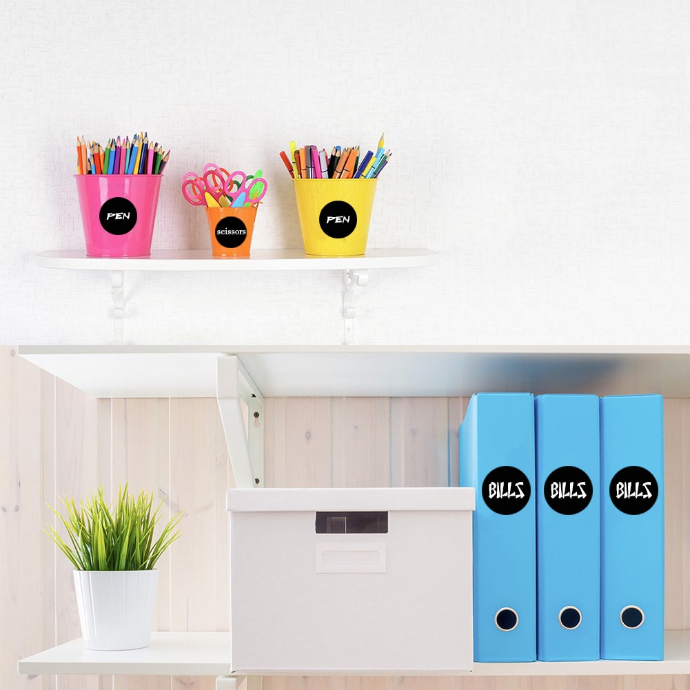 120pcs/roll Label Stickers Erasable Blackboard Sticker Craft Kitchen Jars Organizer Labels Office School Chalkboard Stickers