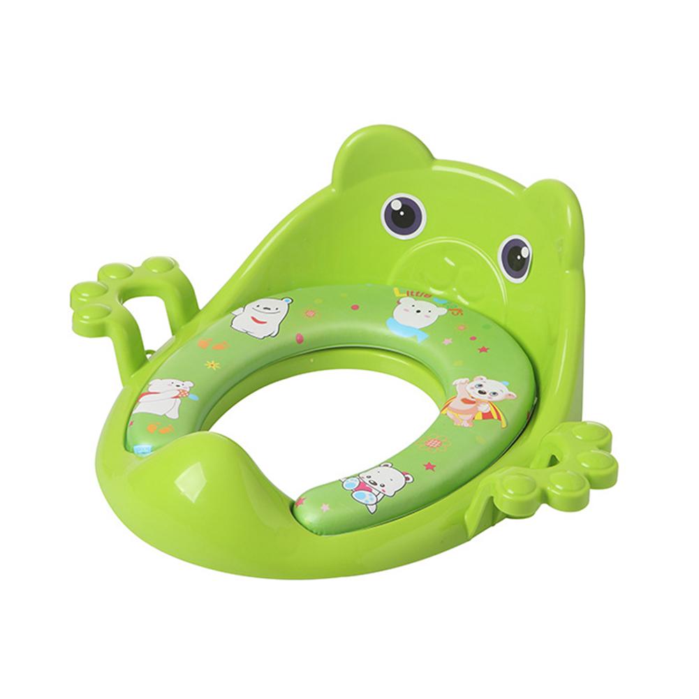 Spædbarnspotte træningssæde bærbar baby toddler toilet sikkert sæde med armlæn letvægtsværktøj lille børnetilbehør: Grøn
