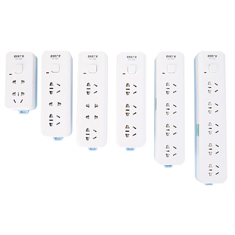 China 5-Hole Extension Plug-In Bedrading Tow Board 10A Plug Jack Bureau Board Poreuze Pure koper Patch Panel