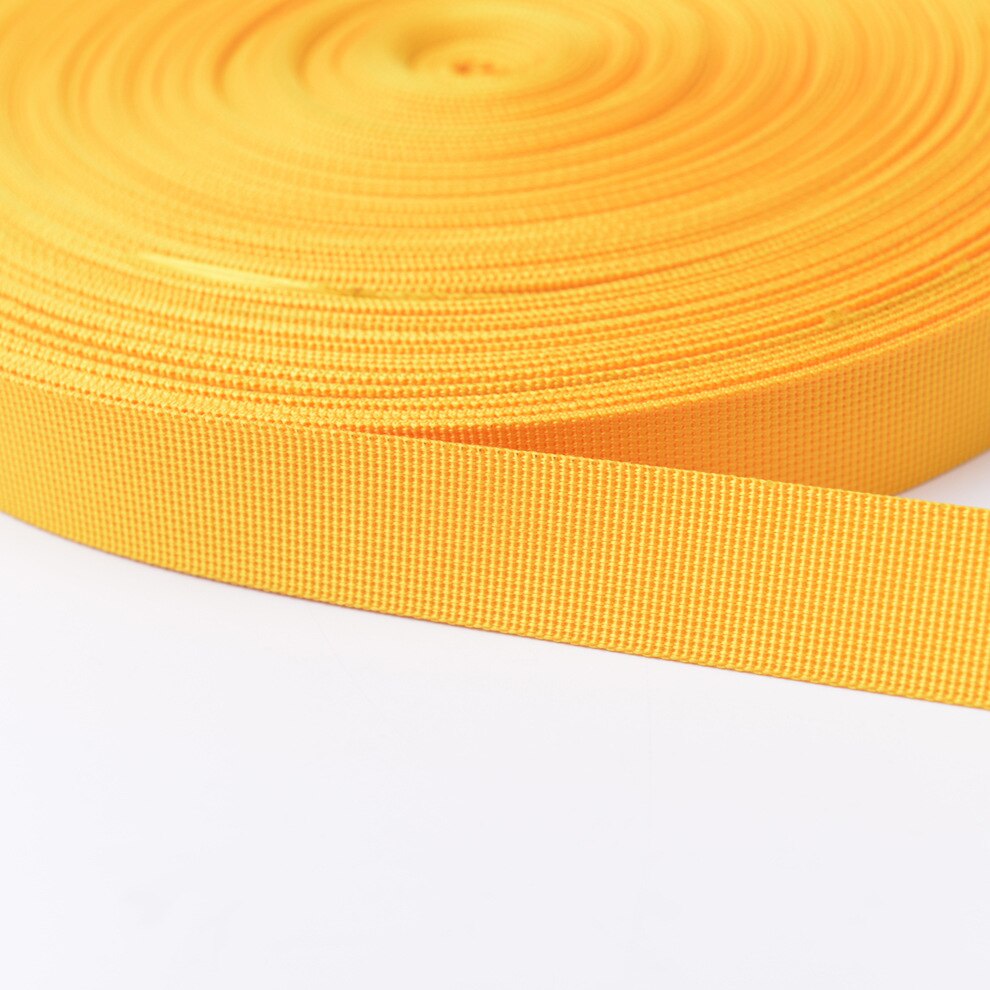 5 Meter 25Mm Dikker Polyeste Lint Heuptas Singels Nylon Knapzak Strapping Naaien Tas Riem Accessoires: Yellow