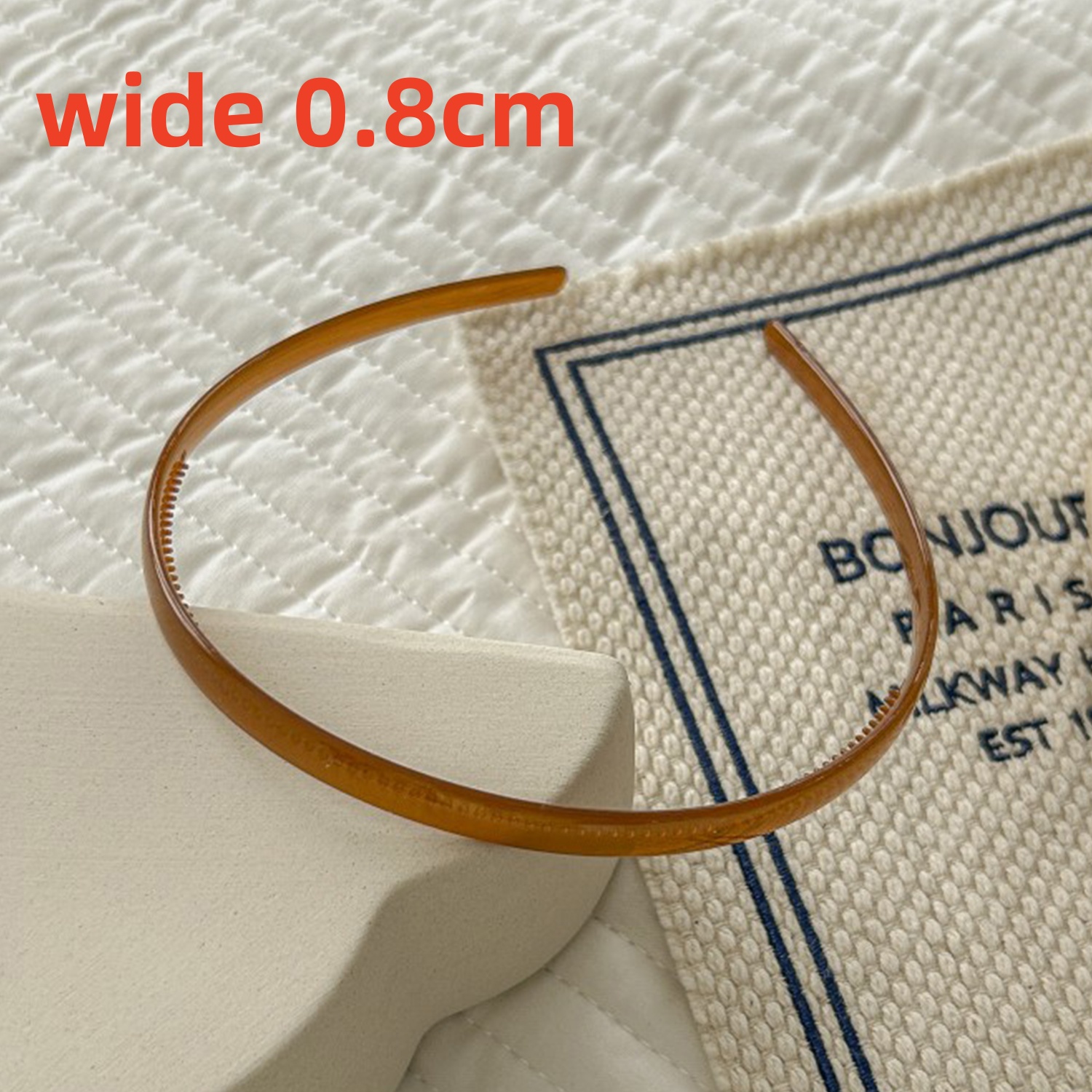 Diadema de plástico translúcido para el pelo, diadema para mujer, diadema para niña, diademas antideslizantes para el pelo, accesorios para el cabello: Caqui oscuro