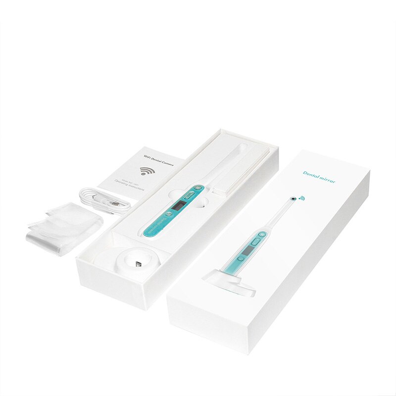 HD Intraoral Endoscoop Met 8 Led verlichting WiFi Draadloze Tandheelkundige Camera Inspectie voor Tandarts Oral Real-time Video Tandheelkundige gereedschap