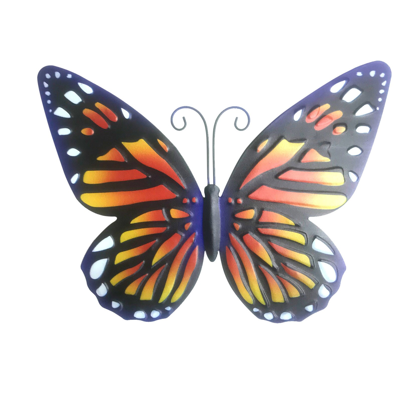 25 #4 pièces Papillon Décor Art Mural Fait Main En Fer Forgé En Métal Papillon Peinture Murale Pour La Décoration De La Maison Et En Plein Air En Métal Décoratif: E