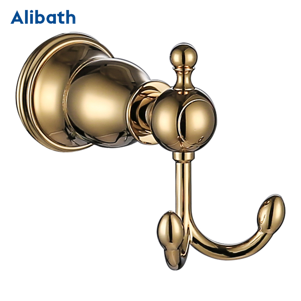 Ensemble d'accessoires de salle de bain en laiton poli doré, accessoires de salle de bain de luxe, produits muraux: WHITE