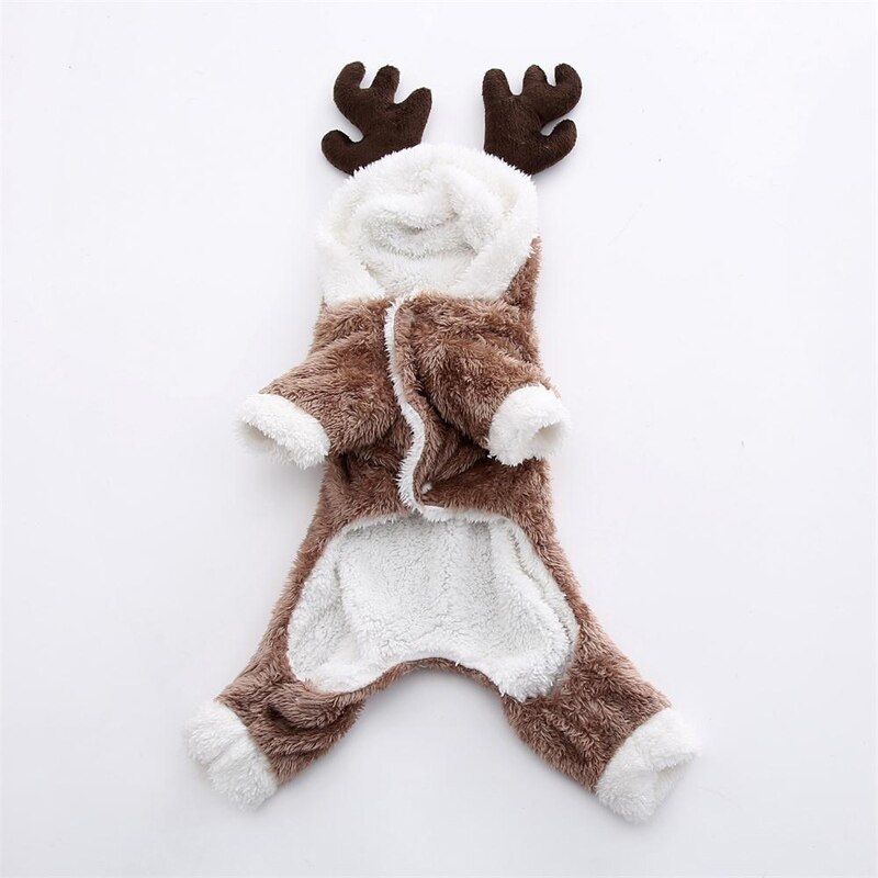 Efterår vinter varm fleece kæledyr hundetøj til små hunde jul hund kostume jumpsuit hvalp frakke jakke chihuahua mops tøj: M