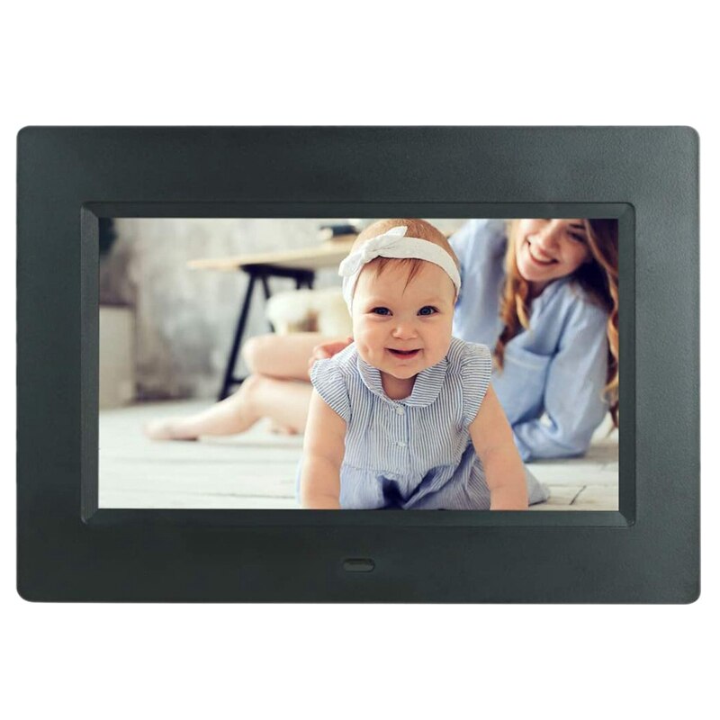 7 Inch IPS Digital Picture Frame - Calendar/Clock Function, MP3/ Photo/Video Player with Remote Control US Plug