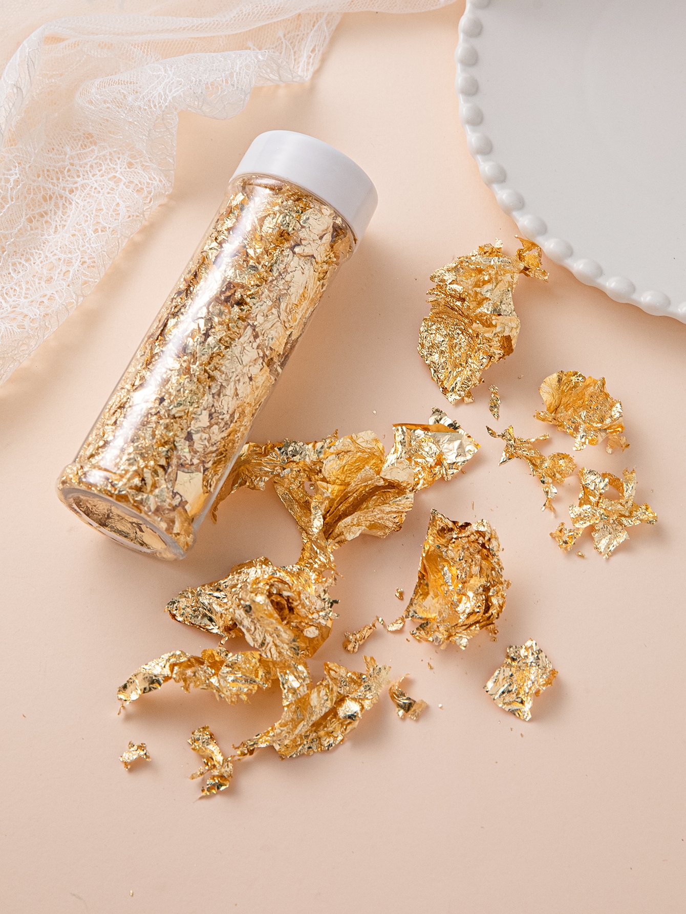 100 Stück DIY Nagel Blattgold Blätter Malerei Blattgold Papier Kunst Bastelpapier Geburtstagsfeier Hochzeitstorte Dessert Dekorationen: Licht Grün