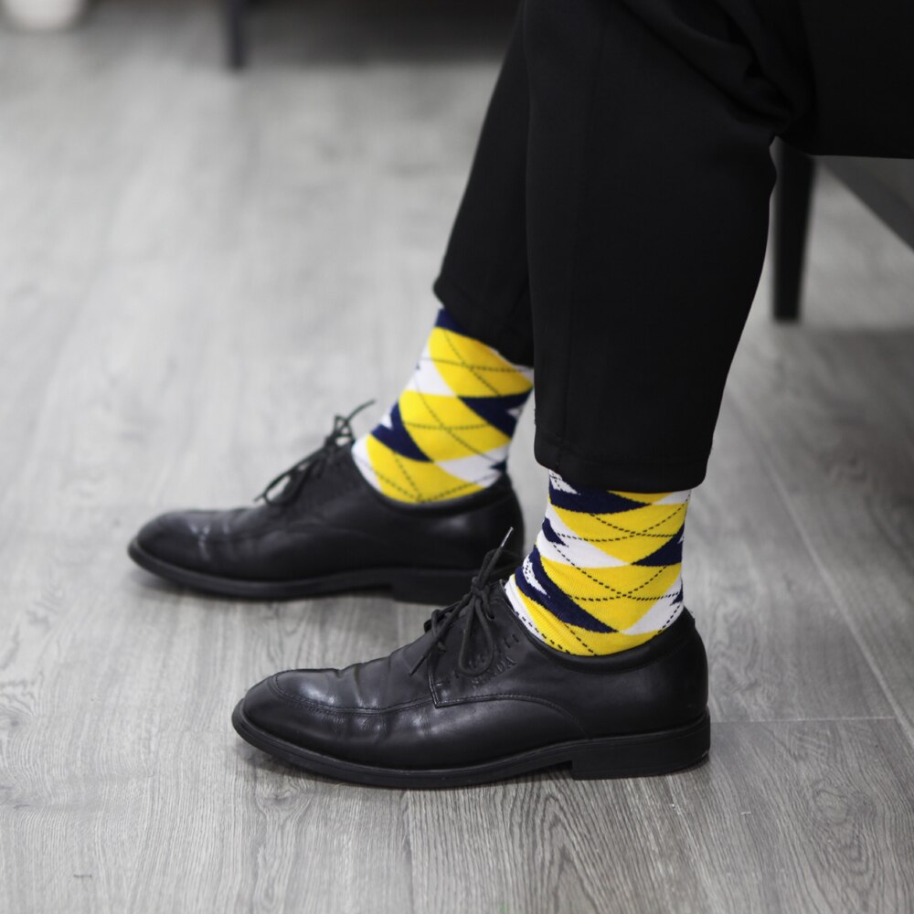 Spiel-hoch Bunte ARGYLE SOCKE spaß herren Baumwolle Socken Hochzeit Socken Freies uns größe (7,5-12)