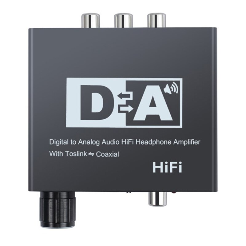 Hifi Amp Digitale Audio Analoog Converter Rca 3.5Mm Hoofdtelefoon Optische Uitgang
