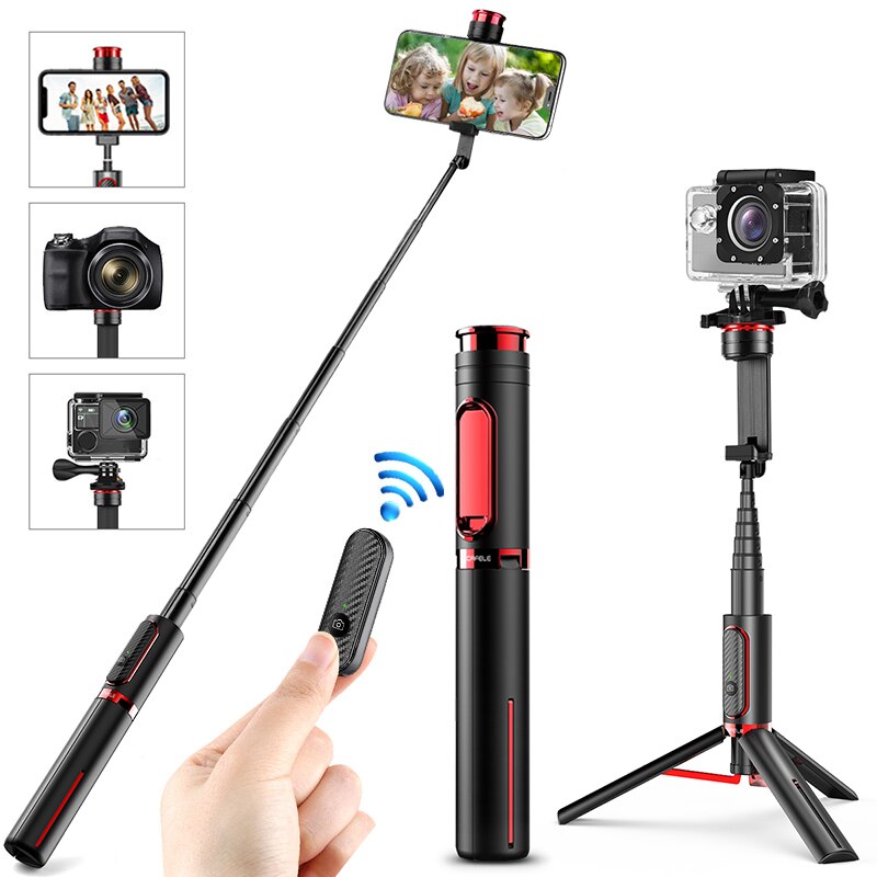 Cafele Selfie Stick Bluetooth wireless flexible Tripod For Phone Gimbal Stabilizer Black Smart AI Gimbal селфи палка Stick: Standard set