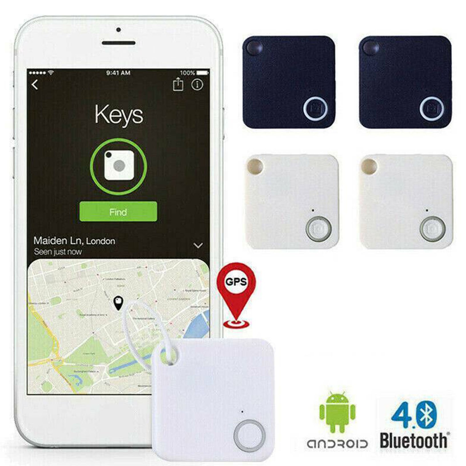 Square anti lost device pet GPS positioning Smart Phone Wallet anti losing device intelligent Bluetooth