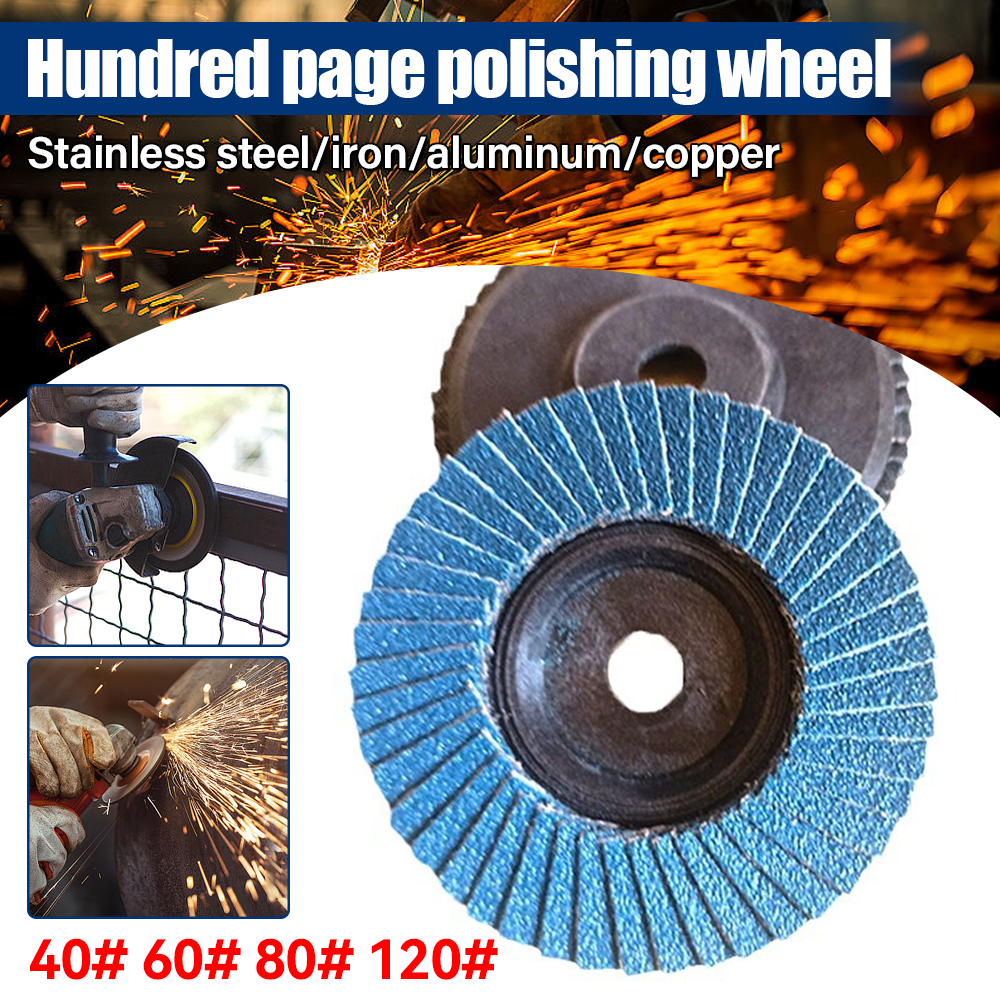 Discos de aleta de 75mm, muelas de corindón de Zirconia, discos de pulido de aleta de grano 40/60/80/120, lijado para herramienta de amoladora angular, 3 uds.