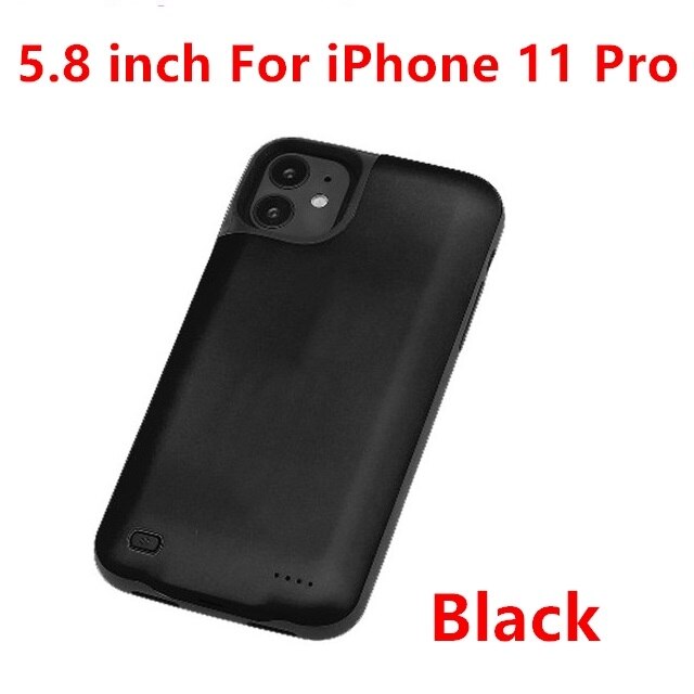 10000mAh Battery Charger Case For iphone 6 6s 7 8 Plus X S Power Bank Charging Case For iphone 11 Pro Max 11pro power bank Case: 11Pro Black