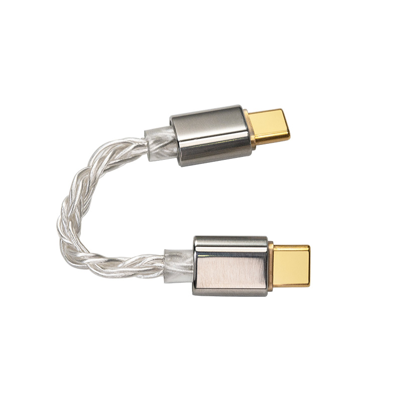 IBasso CB18 6N single crystal copper silver plated OTG HIFI decoding small tail DC04 DC03PRO upgrade cable