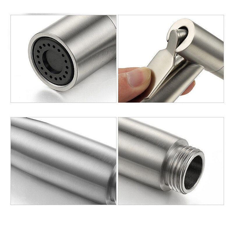 Wetips stål håndholdt hygiejnisk bruser bærbar toilet vandsprøjte toilet bidet mixer bidet hoved hygiejnisk bruser bidet vandhane