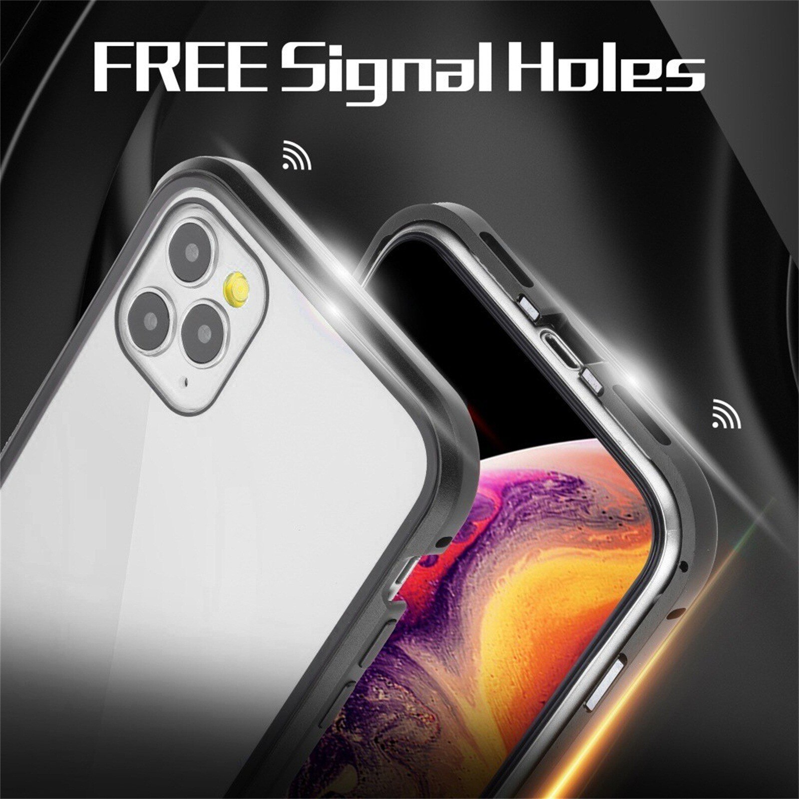 360 ° magnetische adsorption, blickdichter sichtschutz, doppelte schutzhülle für iphone 12/12 pro