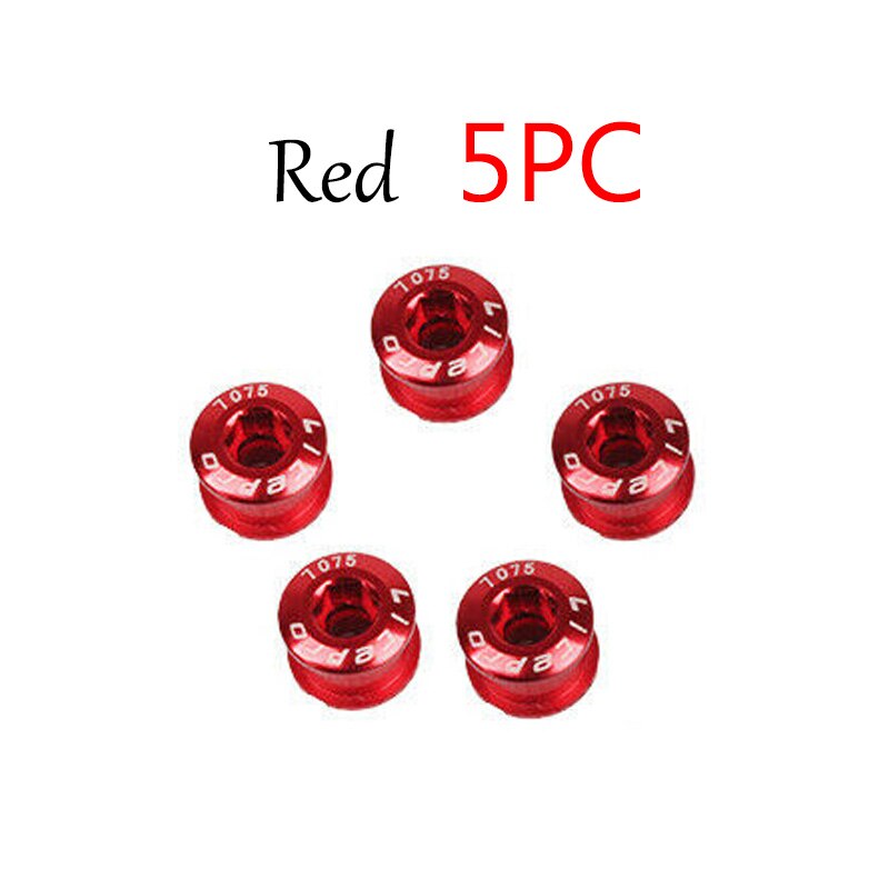 5Pcs Litepro 8.5Mm Mtb Kettingblad Bouten Double/Triple Speed Disc Aluminium Fiets Crankstel Bouten Mountain Road fietsen Onderdelen: 8.5mm-Red-5PCS