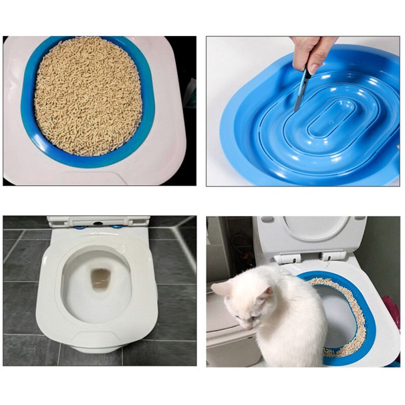 Katze Wc Verschwinden Trainer Bequem Ausbildung System Kätzchen Wc Trainer Pad Wurf Kasten Alternative Katze Trainning Werkzeuge