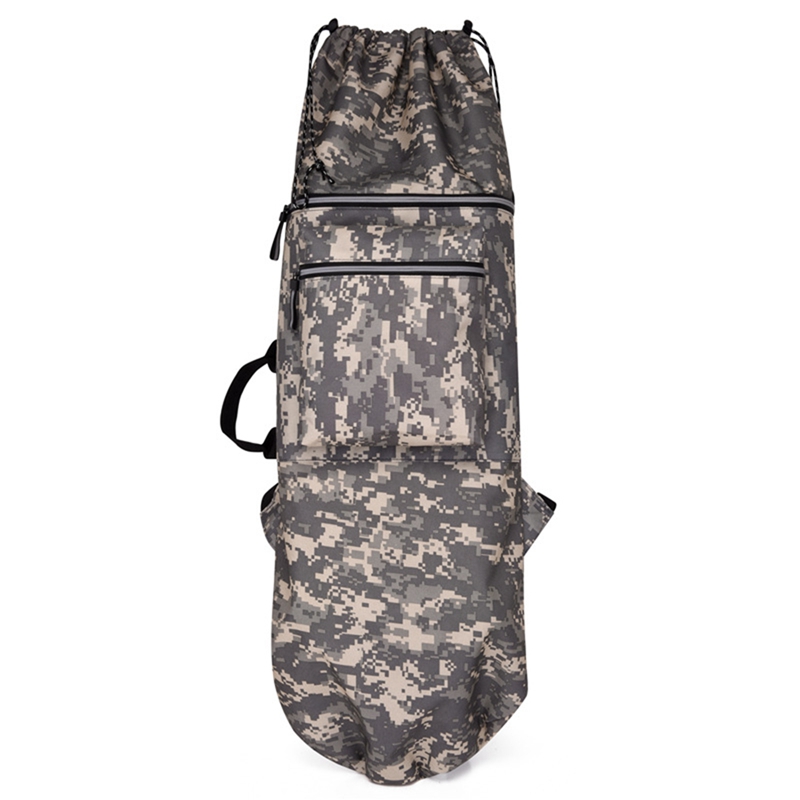 Mochila para monopatín de doble balancín, bolsa para tabla de surf, bolsa para Longboard, bolsa de transporte, accesorios: white