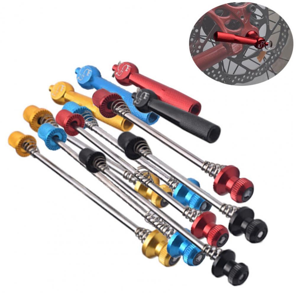1 Pair MTB Bike Hub Quick Release Anti-theft Bike Skewers Front Rear Lightweight Rods Folding Aluminum Alloy Screw