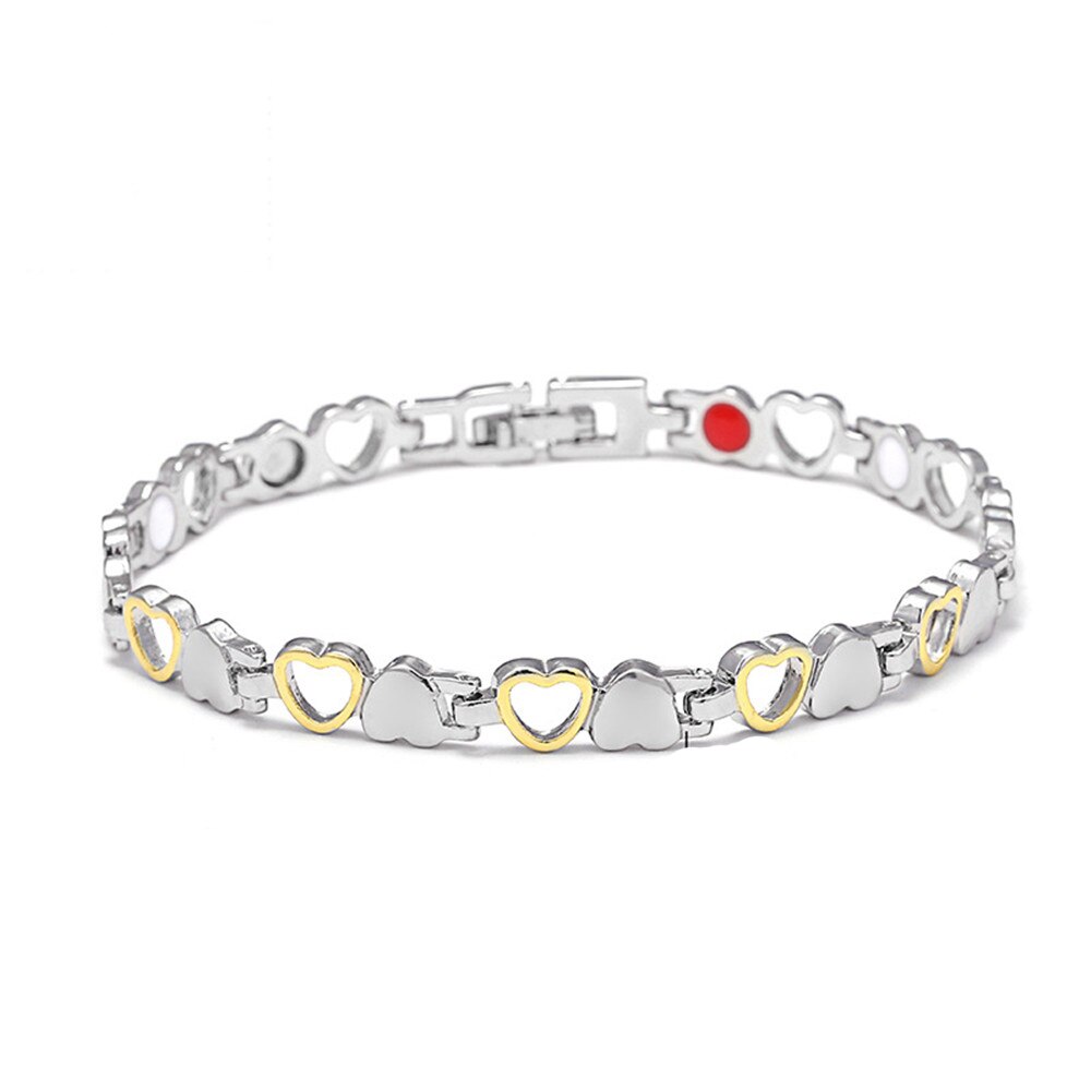 Gesunde Energie Armband Frauen Charme Schmuck Männer Armband Hearted Edelstahl Gesundheit Pflege Magnetische Armband Link Kette