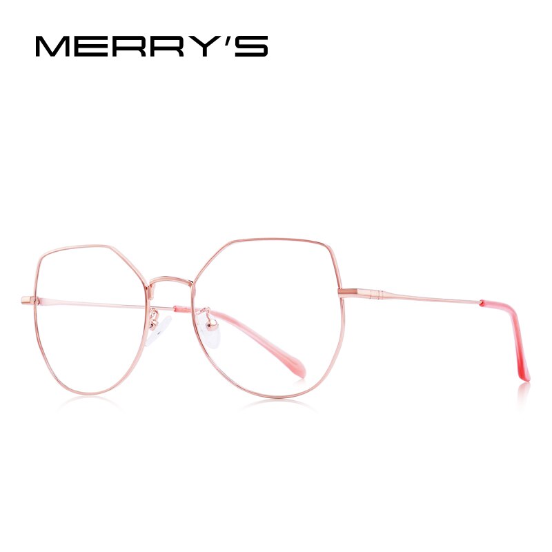 MERRYS-gafas de sol con bloqueo de luz azul para mujer, anteojos con montura óptica, ultraligeros, con de ojo de gato, para miopía, S2025