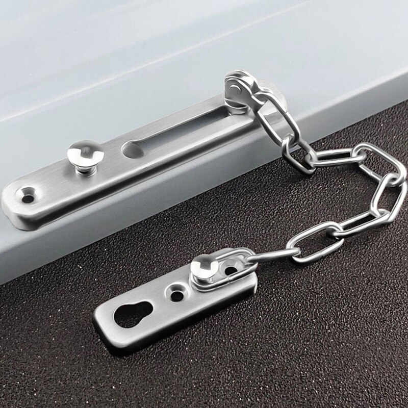 Stainless Steel Anti-theft Door Chain Hotel Home Anti-theft Push-pull Door Chain Anti-theft Door Chain Door Bolt Lock