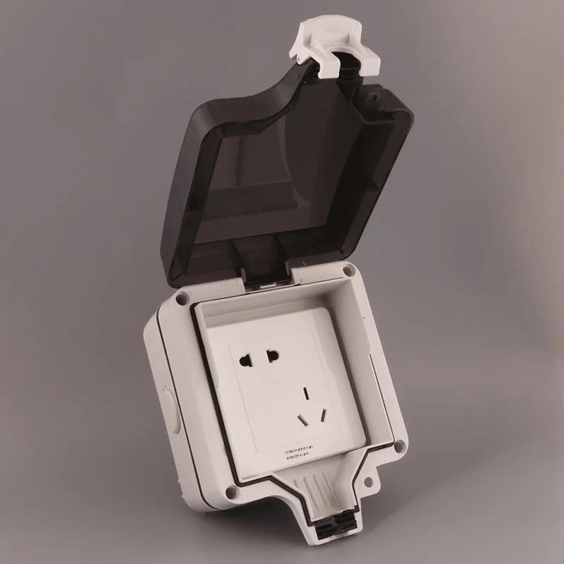 British Standard Outdoor Waterproof Socket Ip66 Anti-rain Charging Plug European Standard German Regulation Waterproof Box: Type1
