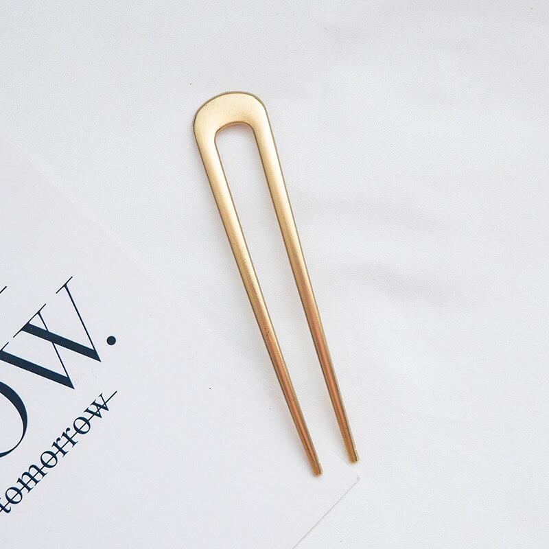 Moda metalowe do włosów kije dla kobiet powłoki spinki do włosów szpilki minimalistyczny kształt U dziewczyny spinki przyrząd do koka z włosów ekspres nakrycia głowy: 5