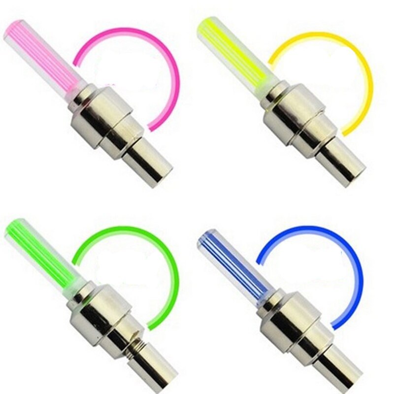 2 stücke Heißer induktion fahrrad Rad speichen LED-leuchten lampen Reifen Bewegung Neon- Licht Lampe Für Fahrrad Auto Motorrad Fahrrad zubehör