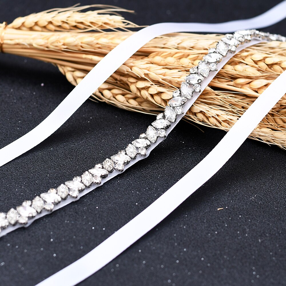 ZMS404 Strass Applique Vrouwen Sash Bruid Accessoires Avondjurken Oosterse Vrouwelijke Riem Voor Trouwjurken Voor Vrouwen