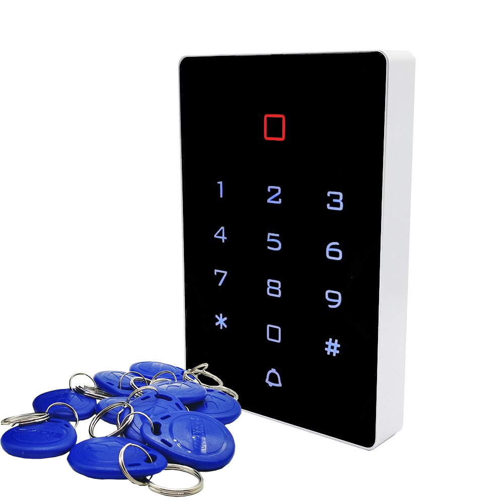 Cerradura de puerta Rfid EM impermeable, sistema de Control de acceso al aire libre, 125Khz: T12-Blue Keyfobs