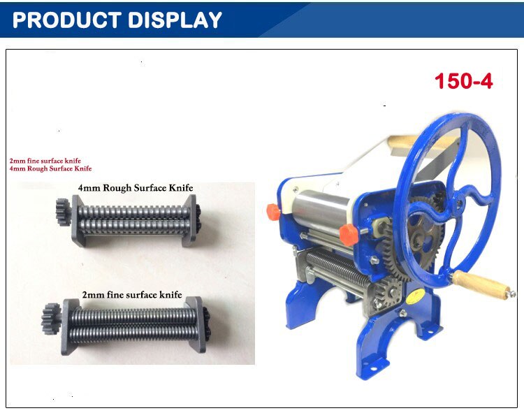 150 – 4 pétrissage manuel Double face Machine en acier inoxydable, Machine à presser manuelle domestique petite Machine à pâtes multifonction: 150-4