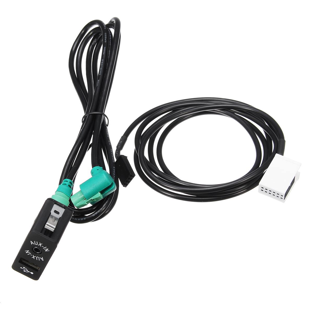 Til bmw  e60 e61 e63 e64 e87 e90 e70 f25 til phantom car aux usb socket switch+aux usb cable usb cable adapter audio harness wire