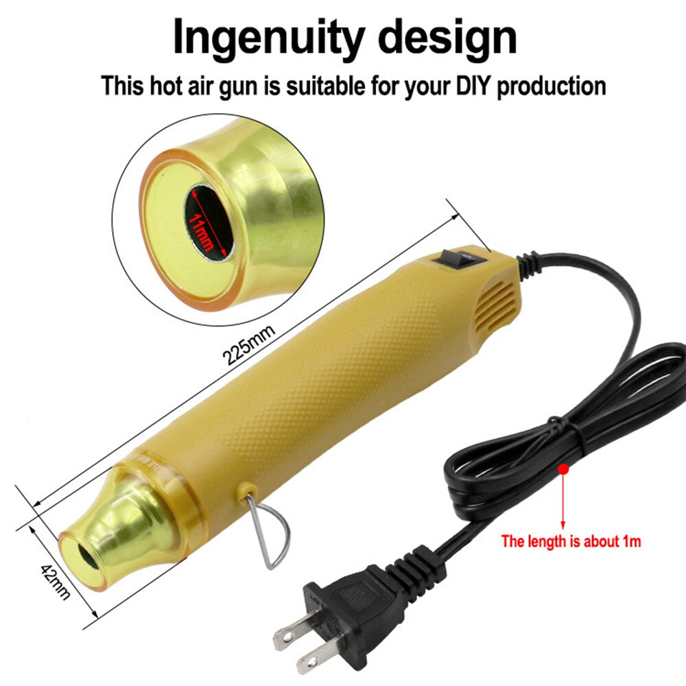 110v 220v diy met behulp van luchtverwarmer, heteluchtpistool, elektrisch gereedschap, lucht 300w temperatuur eu-stekker/vs-stekker/vk-stekker