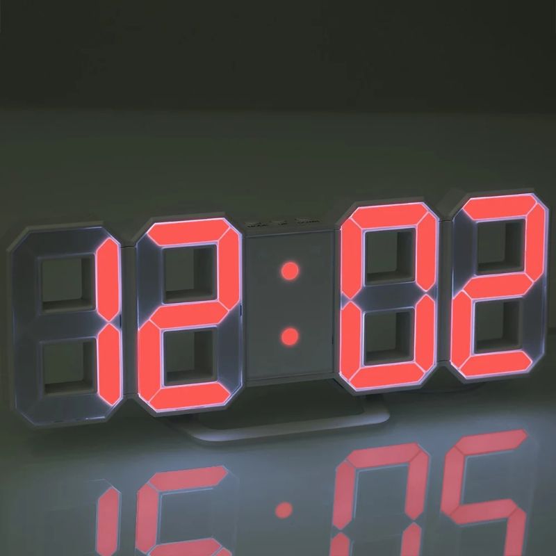 3d led klocka alarm usb laddning elektroniska digitala väggklockor heminredning  g6ka