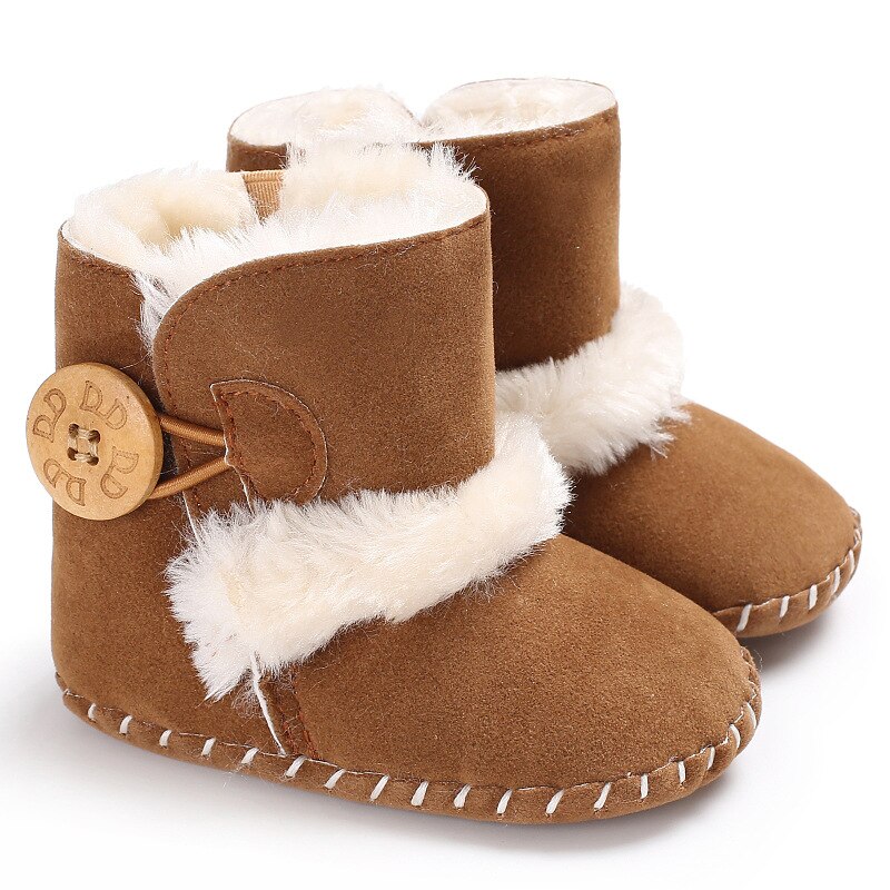 Baby Herfst Winter Laarzen Baby Meisje Jongens Winter Warm Pure Katoen Schoenen Knus Slip 11-13Cm Baby Kid Schoenen 0-18M