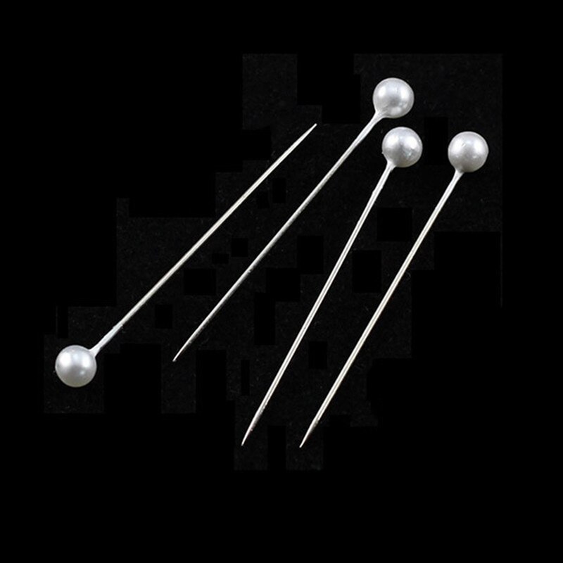 Broches rondes à tête de perle 36mm, 100 pièces/boîte, accessoires GYH, pour Corsage, fleuriste, mariage, couture, couleurs mélangées