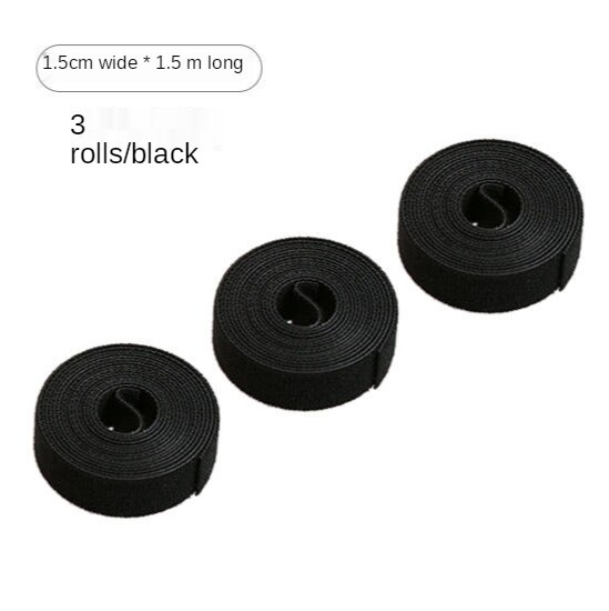 Cable Tie Cable Data Cable Charging Cable Storage Binding Belt Winding Hub Finishing Line Retainer Velcro Convenient Strap: Golden Coffee