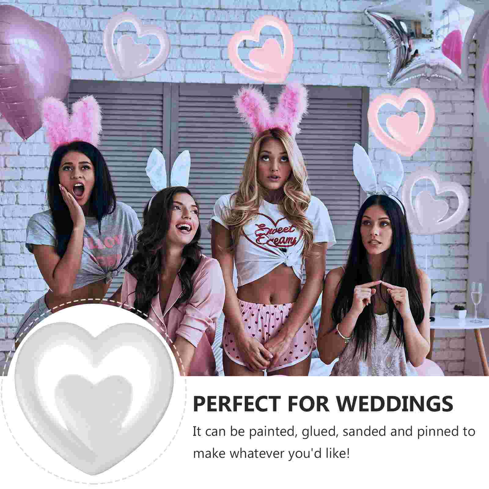 1pc Practical Decoraive Heart Shape Decorations Valentine's Day Party Wedding