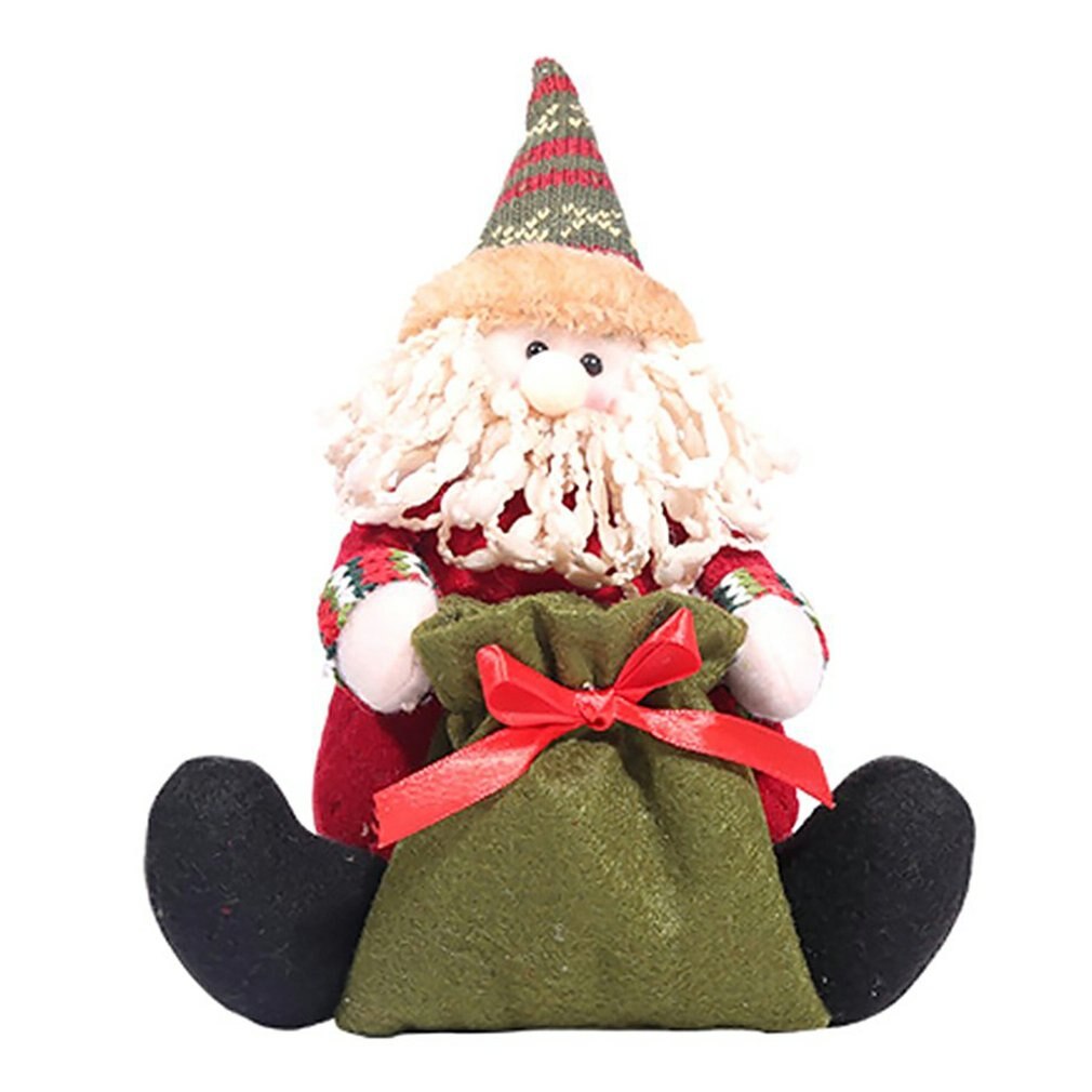 Mini poupée de noël pour vieil homme, pendentif pour arbre de noël, décoration de noël pour la maison, sacs de bonbons non tissés pour personnes âgées: Default Title