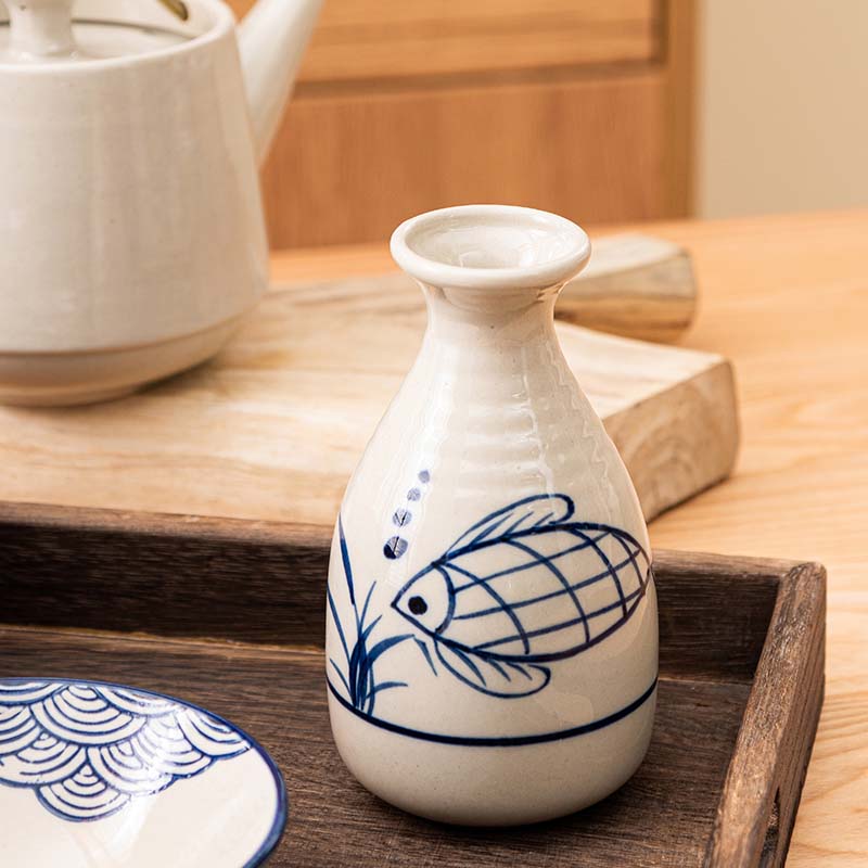 Japanese-style ceramic retro hip flask household shochu white wine rice wine sake pot wine vessel good-looking wine bot