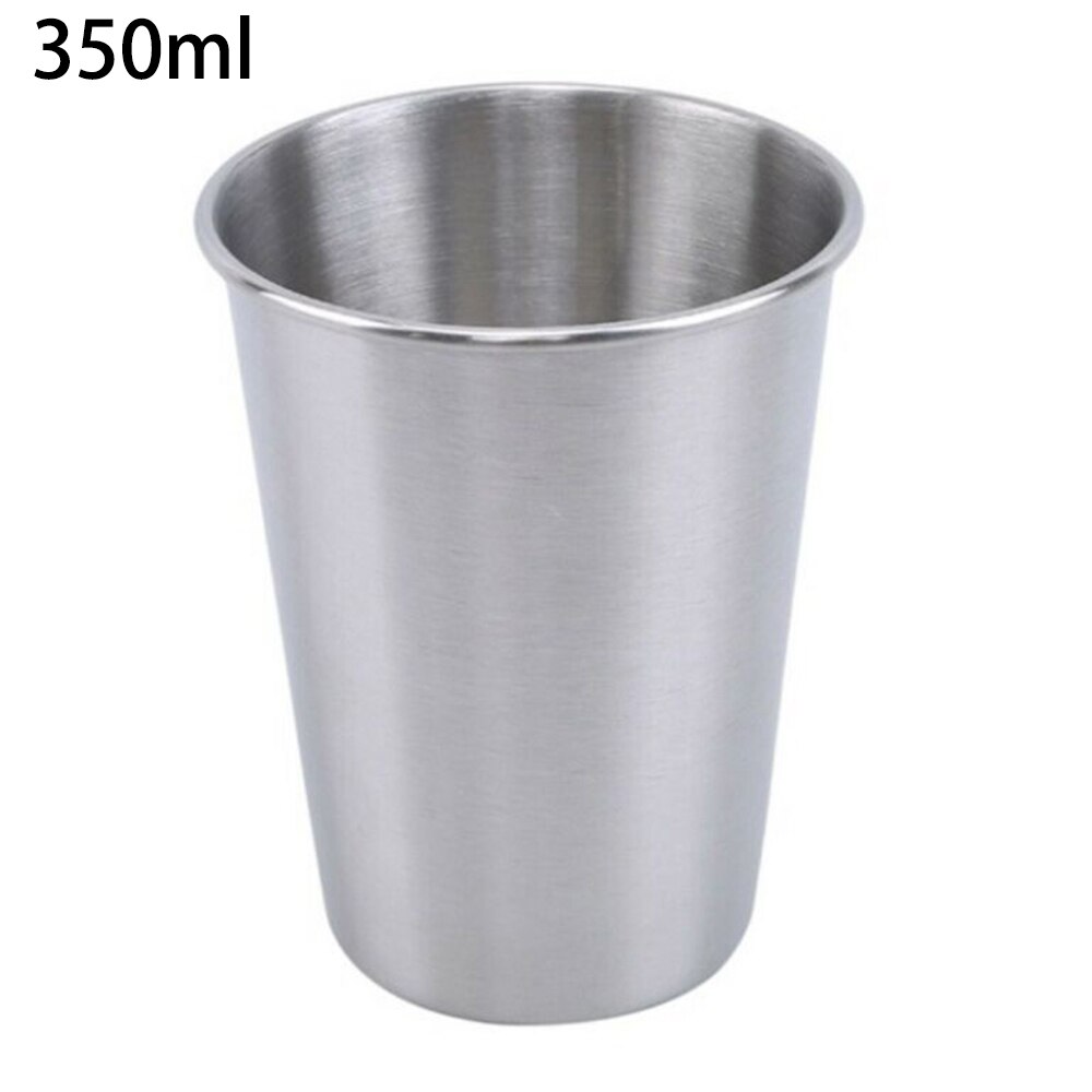 350ml/500ml Stainless Steel Cup Tumbler Pint Glasses Metal Drinking Mug Home Stainless Steel Cup: 350ml