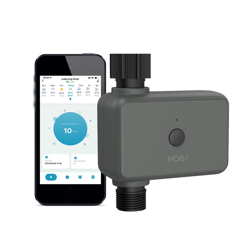 Intelligent tuya app bt vann timer regn forsinkelse programmerbar vanningstimer kompatibel med alexa google home stemmekontroll