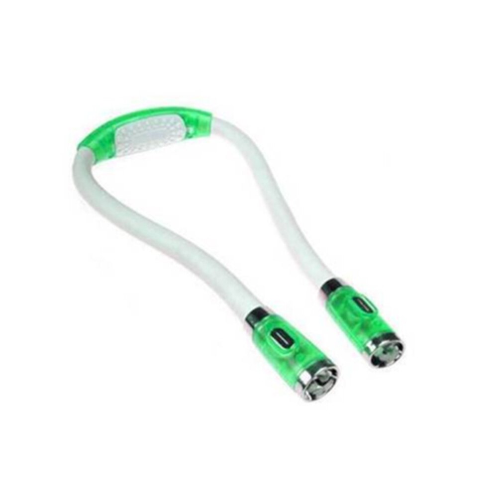 Flexible Handsfree LED Neck Light Book Reading Lamp Night Flashlight Camping Light SKD88: Green